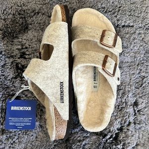 Birkenstock Felt Shearling lined shoes